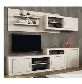 

Mueble de salón completo, color artico, muebles de TV, apilables ref-190