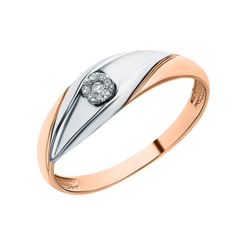 

Gold ring with diamonds sunlight sample 585