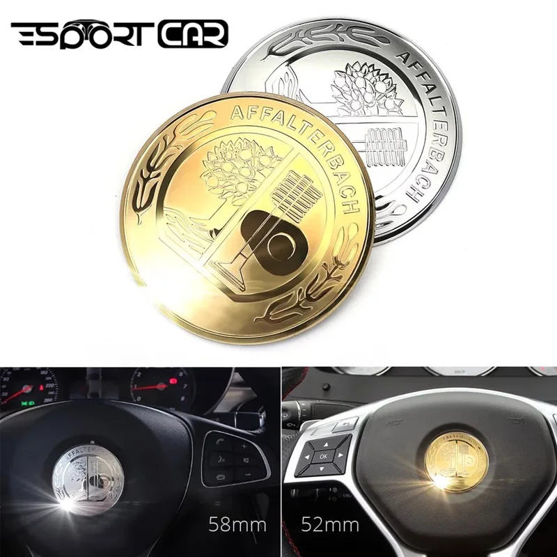 

Car Steering Wheel Badge Engine Start Stop Multimedia Mouse Button Cover Emblem Stickers trim for Mercedes Benz AMG w205 C E CLA