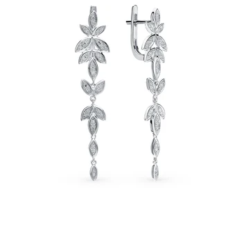 

Gold earrings with diamonds sunlight sample 585