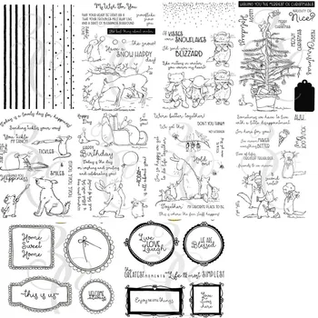 

Christmas dog Clear Silicone Stamp / seal for DIY Scrapbooking / Album Decorative Clear Stamp Sheets A520