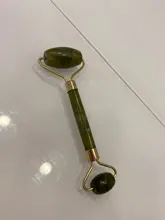 Rodillo masajeador Facial doble cabezas de piedra de Jade Estiramiento Facial manos la piel del cuerpo de relajación de belleza para delgazar piel sana, herramientas para el cuidado de