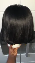 Peluca brasileña recta Bob corto pelucas delanteras de encaje 13x4 frente de encaje pelucas de cabello humano Pre-arrancado con el pelo del bebé estrella del Jazz no Remy