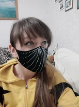 4pc brillo ostentoso diamantes cara MaskReusable boca lentejuela brillante Anti Haze a prueba de polvo máscara de protección máscara mascarillas