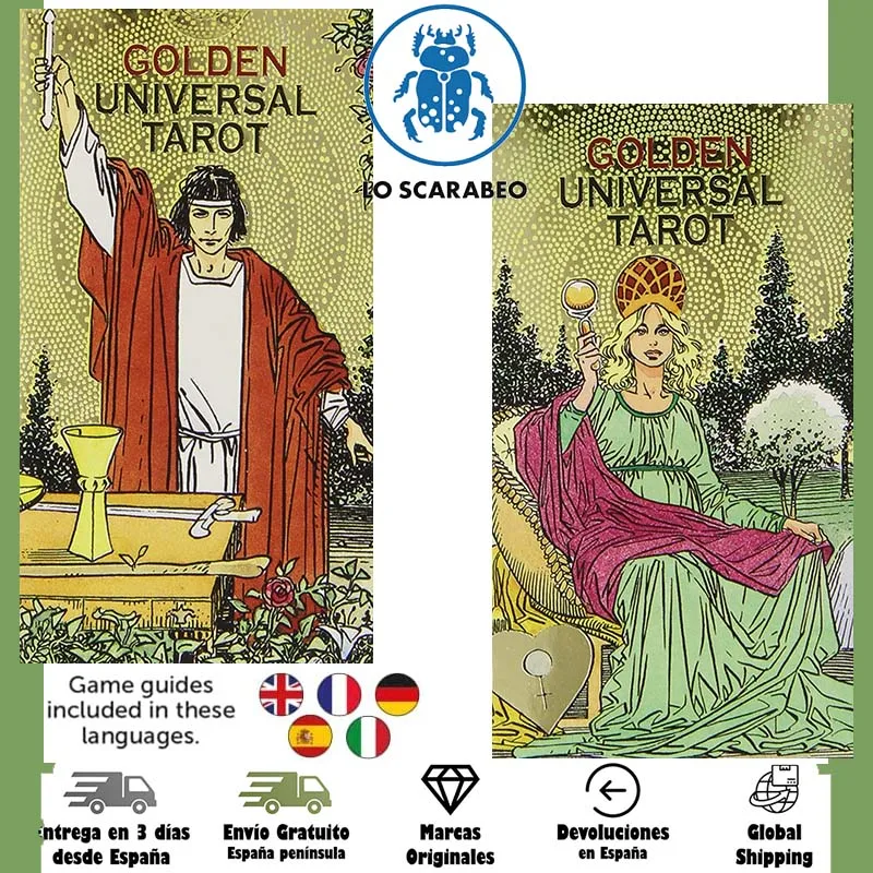 Mazo De Tarot De 78 Cartas – Baraja De Adivinación Con Guía Ilustrada, Para Principiantes Y Expertos, Regalo Místico Para Fiestas Y Lectura Del Destino