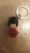 Llavero con forma de Kimono japonés para niñas, llavero con forma de muñeca de dibujos animados, de marionetas, de colores combinados, 1 Uds.