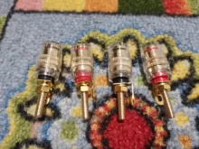 Connector Terminals Amplifier-Speaker Binding-Post Hifi-Cable 4PCS 4MM Gold-Plated Gold-Plated