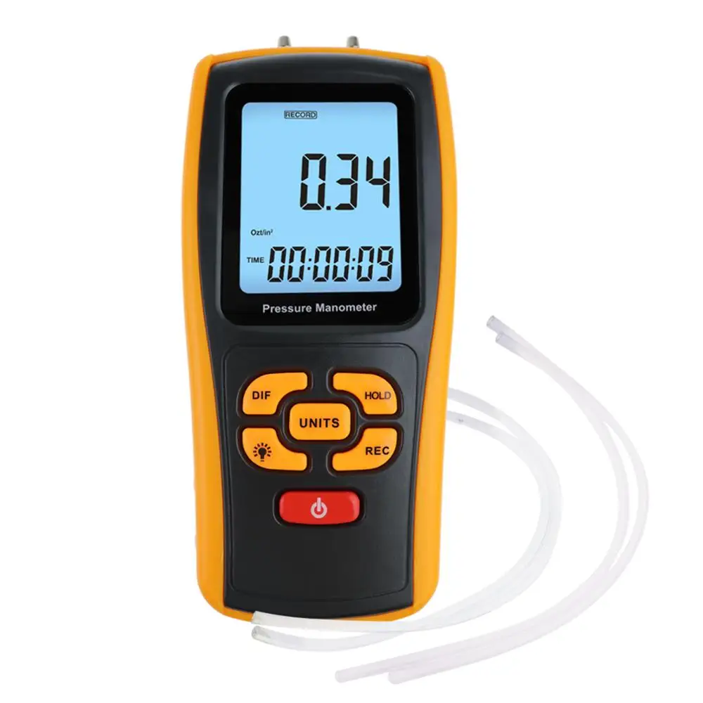 digitales Luftdruckmessgerät und Differenzdruckmesser HVAC Gas Manometer 