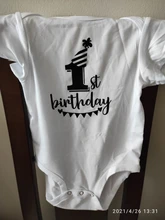 Mono gracioso recién nacido, niño y niña, primer Mono para cumpleaños, mono infantil, ropa de manga corta, trajes de 0 a 18M