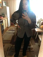 Women Blazer Gray AEL Spring Long-Sleeve Office Minimalist Ladies New Casual Regular