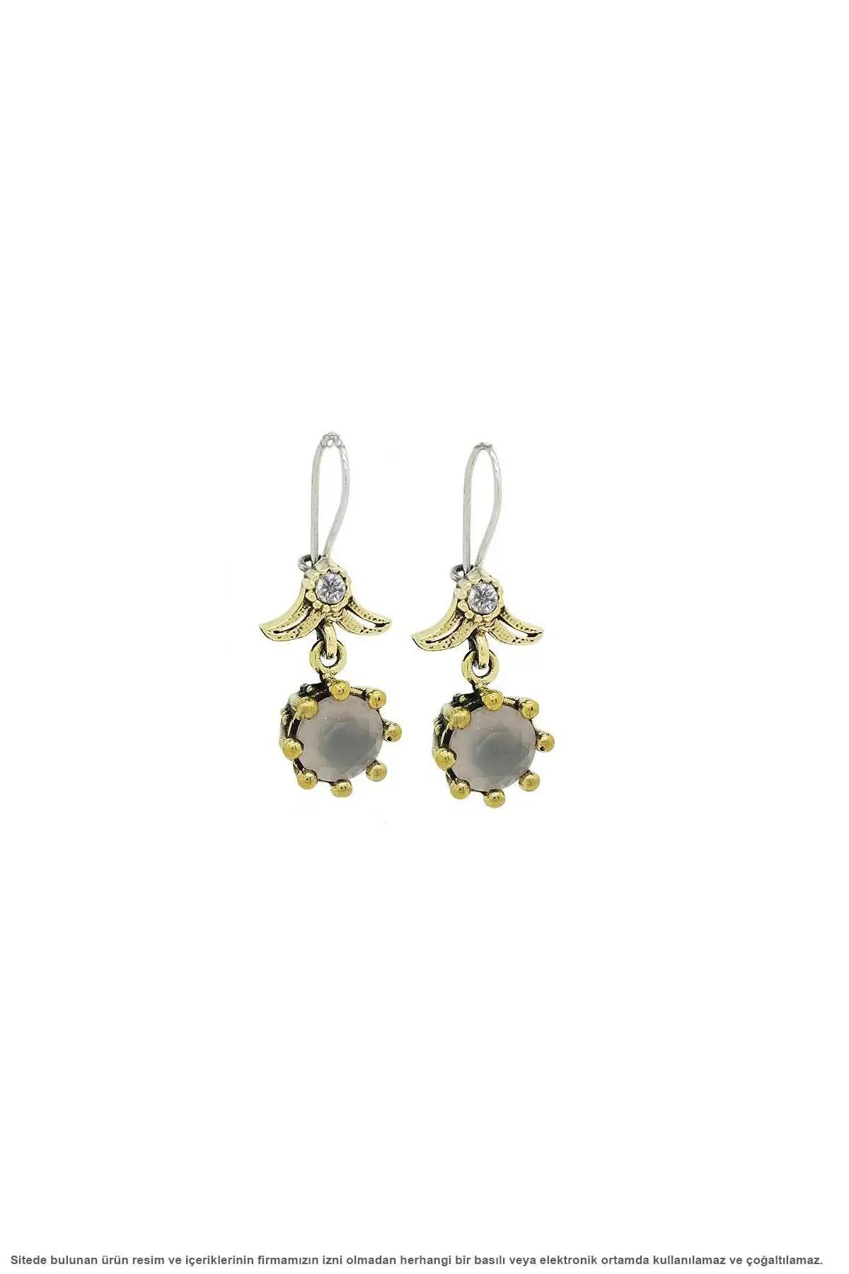 

Silver Pink Quartz Stone Women Earrings