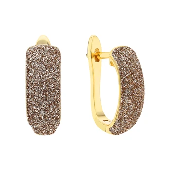 

Silver earrings with glitter sunlight sample 925