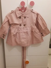 Baby Coat Jacket Spring Autumn Fashion Solid Cotton with Belt Infant 2-Colors