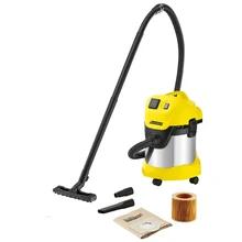 Пылесос для сухой и влажной уборки Karcher WD 3 P Premium( вместимость пылесборника 17 л, для сухой и влажной уборки, мощность 1000 Вт, функция выдува воздуха, функция сбора жидкости