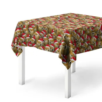 

Tablecloth 3D Christmas dogs