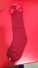 Calcetines de algodón suave para niños pequeños, pajarita grande chicas hasta la rodilla, largo, encaje, ropa de bebé, venta al por mayor