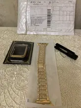 Correa + funda de Metal para Apple Watch Series 5, 40mm, 44mm, anillo de diamante, 38mm, 42mm, pulsera de acero inoxidable iwatch 4/3/2/1