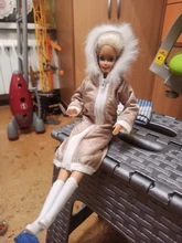 Abrigo largo Multicolor de moda, Chaqueta de algodón con cremallera, Parkas, Tops, vestido de invierno, ropa cálida para muñeca Barbie, accesorios de juguete para niños