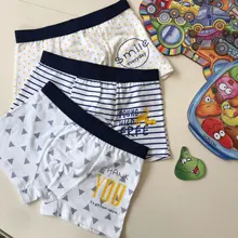 Ropa interior de algodón para niños, pantalones cortos de dibujos animados, bragas para bebés, bóxers a rayas, HH, 3 piezas