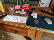 Miniteclado y ratón inalámbrico USB, 2,4G, ergonómico, silencioso, para PC, portátil, TV