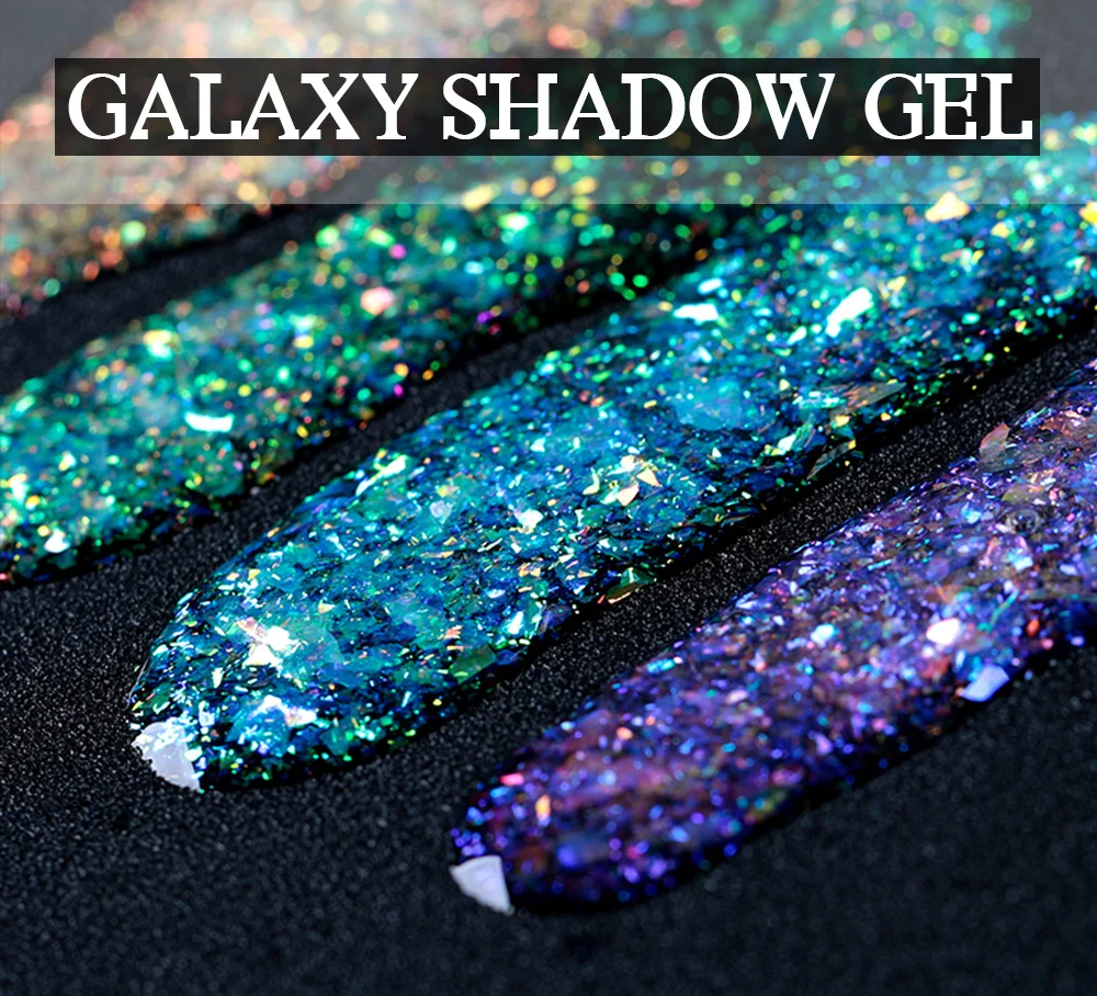 6 шт. набор гель-лаков для ногтей, светодиодный Гель-лак Galaxy Shadow, серия УФ-гель для замачивания, долговечный Гель-лак для ногтей, блестящие цвета