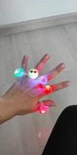 Anillos luminosos con luz Led para niños, juguetes luminosos con dibujos animados, 5 uds.