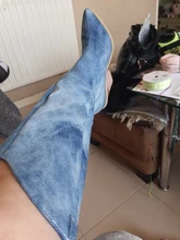 De moda de cuña zapatos de mujer punta del alto Talón de las mujeres botas de 2021 nuevo invierno hasta la rodilla botas de las mujeres gran tamaño 41-48 WSH3745