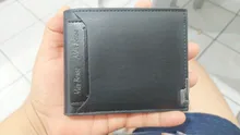 Cartera de cuero Lisa para hombre, monedero corto de diseñador, tarjetero, monedero para dólares