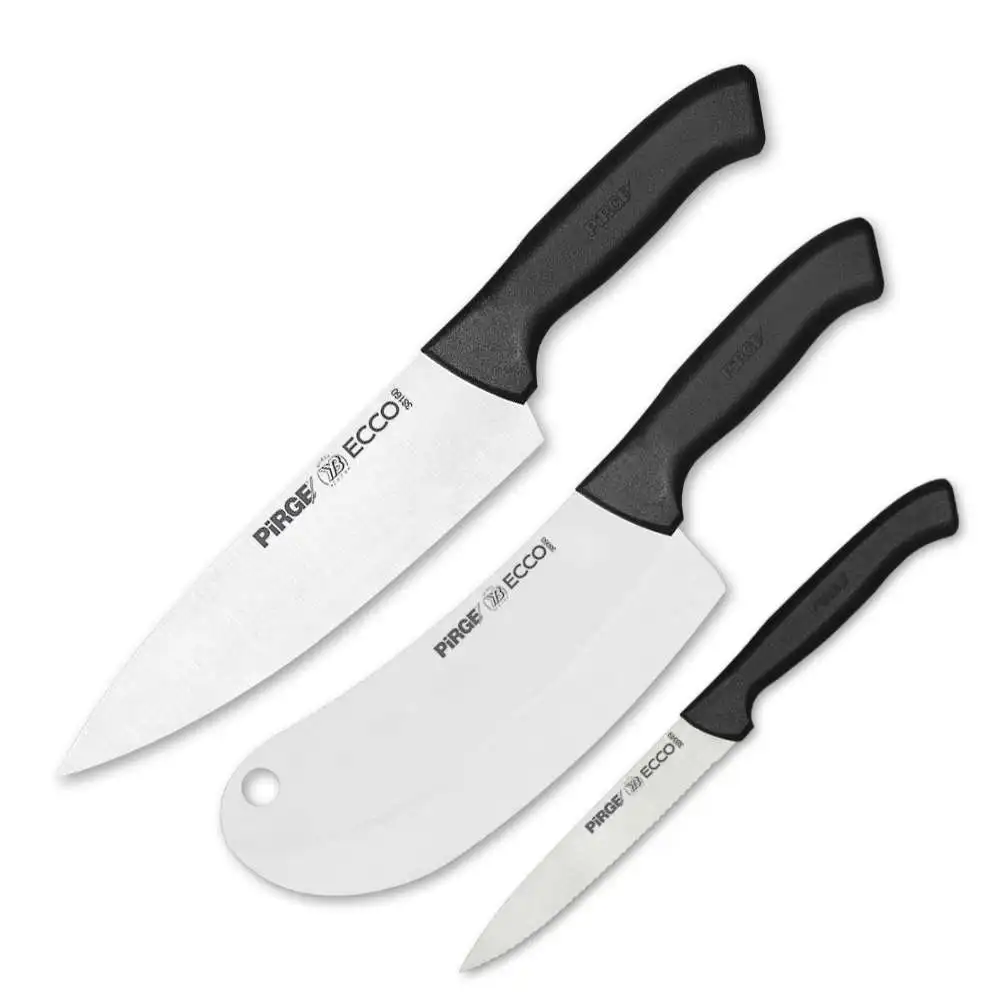 Professional Ecco Salad Master Pirge Stainless Knife Set Sharp Grinding Steel Chef Home Garden