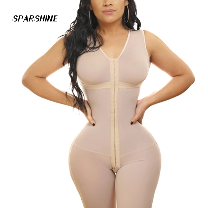 

Women Breathable Shapewear Strong 3 Level Clasp Bodysuit With Arotch Opening Weight Loss Fajas Colombianas