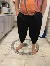 Pantalones de Harem de algodón de los hombres de verano de 2021 japonés Vintage a rayas de los hombres mujeres Hip Hop de talla grande ancho pierna pantalones Pantalon