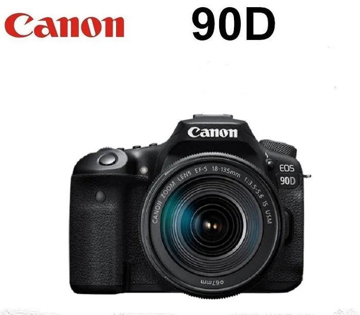 New Canon EOS 90D DSLR 4K Camera & EFS 18135mm f/3.55.6 Lens
