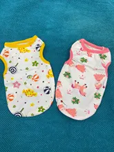 Ropa de algodón suave de verano para mascotas, chaleco para perros, taza de té, ropa para cachorros, diseño cómodo, para Bulldog Francés