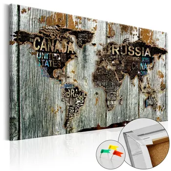 

Pictures of Cork-Wooden Border [Cork Map] - 120x80 cm
