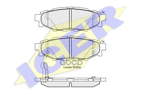 181759_колодки Дисковые Задние! Subaru Legacy Iv 2.0i/2.5 I/Outback 2.5i 03 Icer 181759 Icer арт. 181759