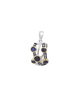 

Silver hanger Ethnica with natural sapphire
