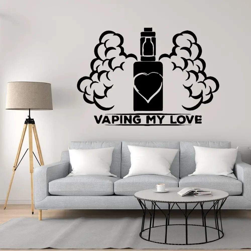 Vaping My Love Wall Decal Vinyl Sticker Vape Store And Home Decoration Removable A003203 | Дом и сад