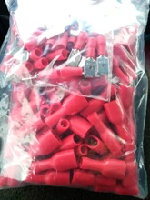 Cable-Plug Connectors Wiring Spade Electrical-Crimp-Terminal Female Insulated FDD 100pcs