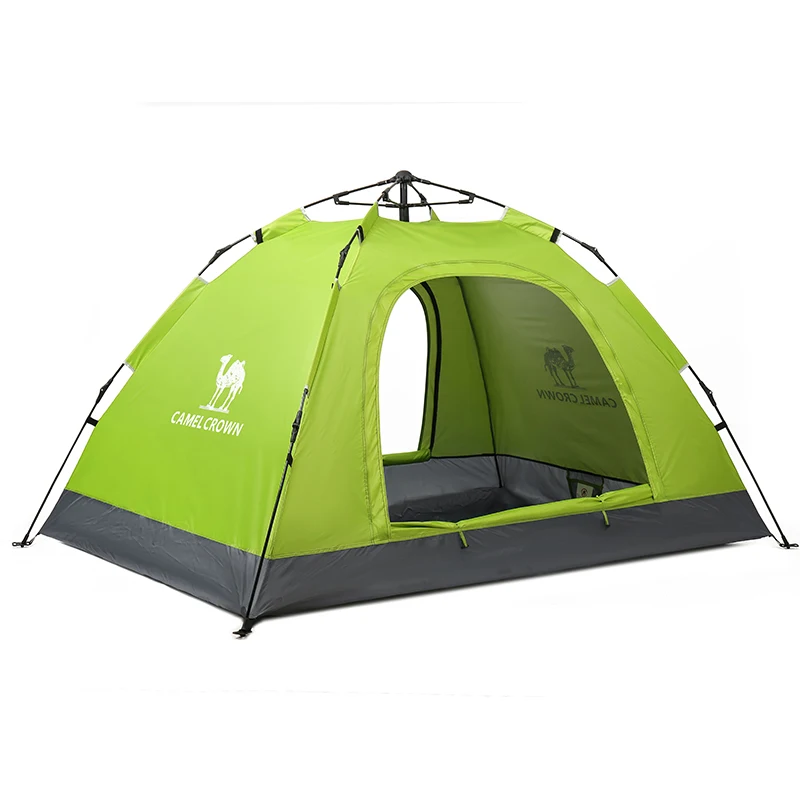 CAMEL автоматическое открытие палатка 2-3 человек двойной слой водонепроницаемый непромокаемый Открытый водонепроницаемый кемпинг туристическая палатка - Цвет: A9SPQC008-Green