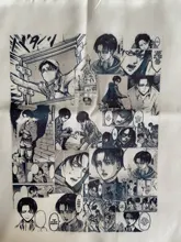 Attack on Titan-bolsa de compras de yute, bolsa reciclada, de lona, reutilizable, de compras, tejida