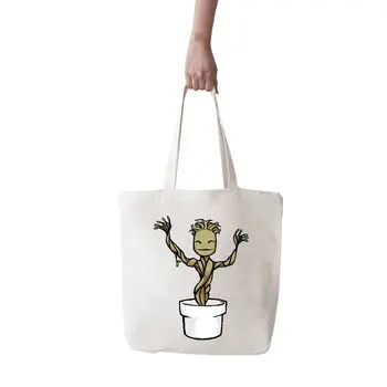 

Angemiel Bag In Large Pots Dancing Groot Shopping Beach Tote Bag
