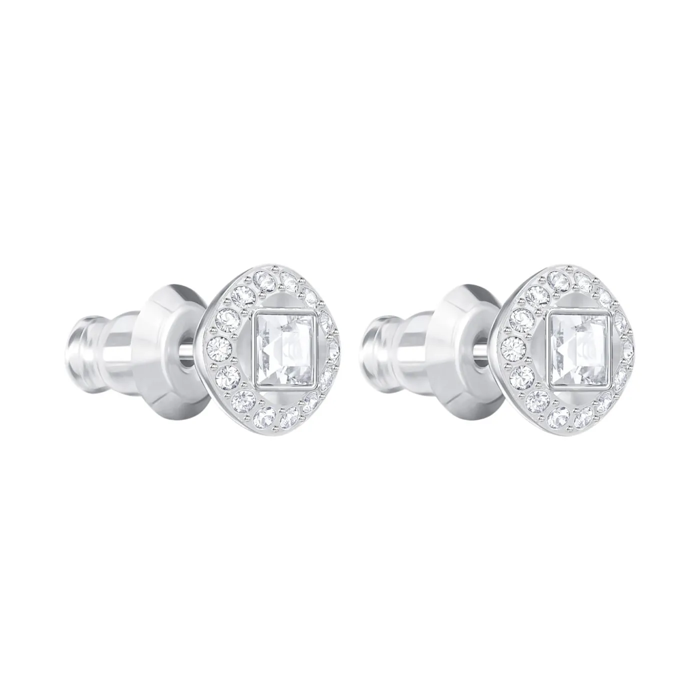 Swarovski Angelic Square Pierced Earrings rhodium-plated crystal -  Crystocraft