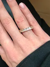 Huitan-anillos de promesa de amor para mujer, joyería de boda, cristal cuadrado pavimentado, circonita, anillo de compromiso de boda elegante, nuevo