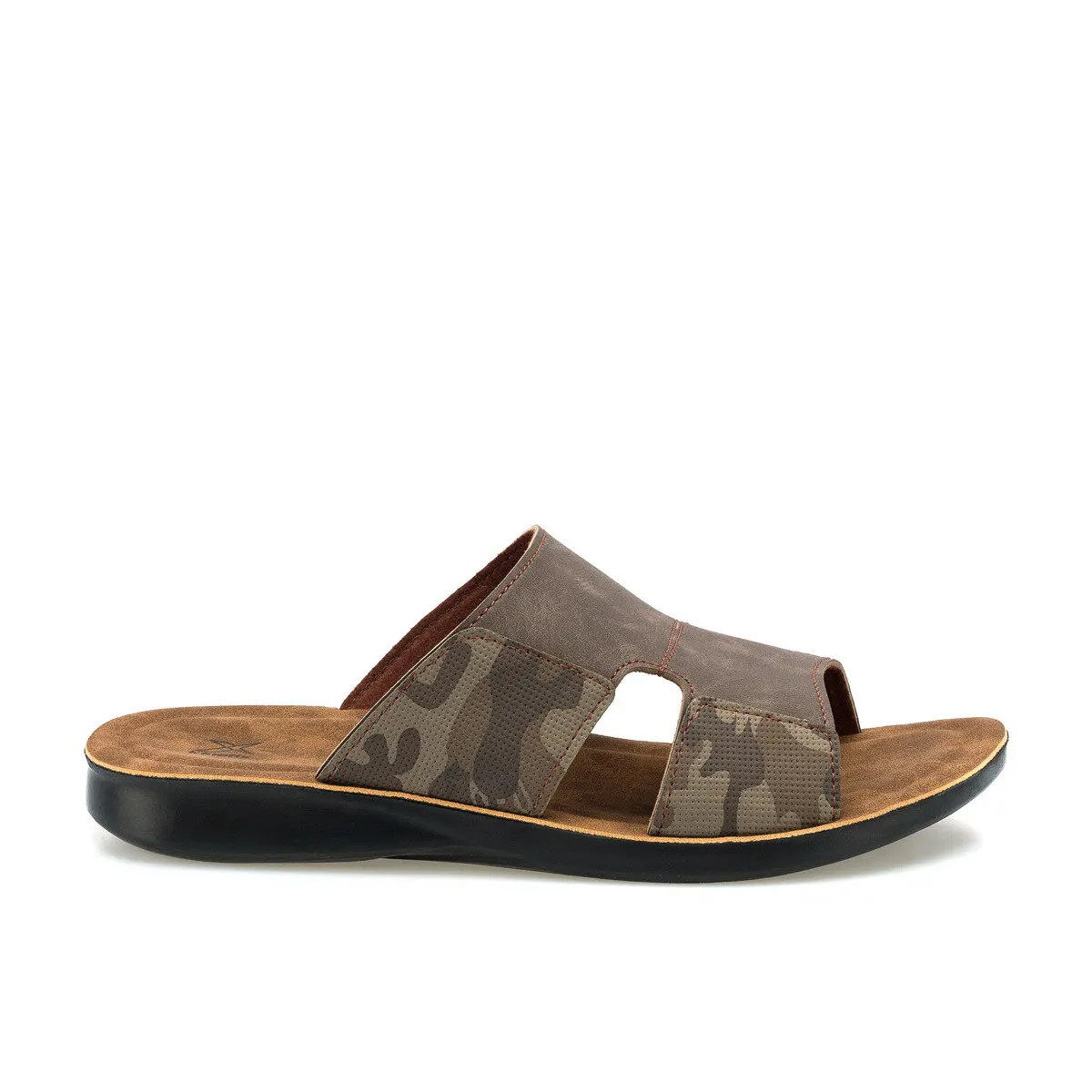 FLO Black Men Slippers Male Sandal For Men Feet Foot Massager Shoes Casual Summer Male Chaussures KINETIX RESTON