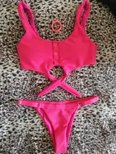 Bikini Bandage/brasileño/Sexy para mujer, traje de baño acolchado de realce, bañador de dos piezas, tankini, novedad de 2021