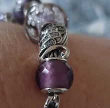 Fine-Jewelry Beads Charms Murano Bracelet Sparkling JIUHAO 925-Silver Women Original