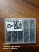 Fly Fishing Hook Worm Jig-Hole-Pesca High-Carbon-Steel Barbed-3 Pond 10-Series 100pcs/Box