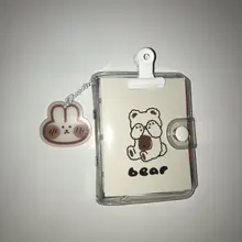 Mini diario de hojas sueltas de PVC con 3 agujeros, nuevo diario pequeño de bolsillo transparente, cuaderno de viajero, juego de planificador artesanal de dibujos animados