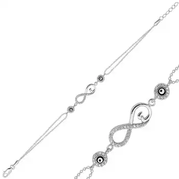 

Merve Silver Infinity Ladies Bracelet