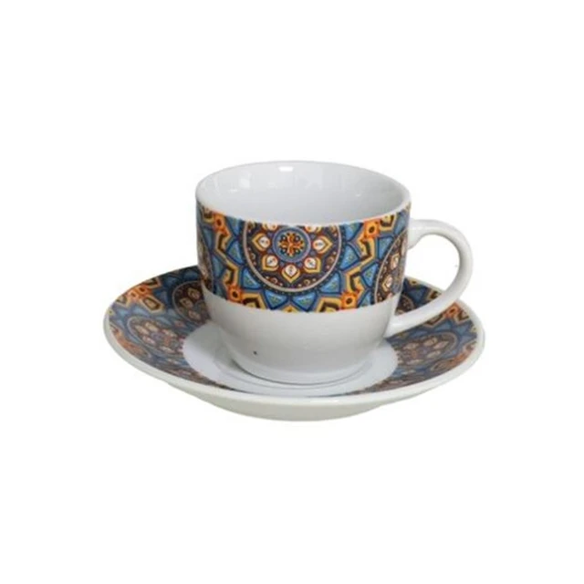 SET 6 TAZAS CAFE OREGÓN 80 CC ml con soporte y platos pequeños decorativo -  AliExpress